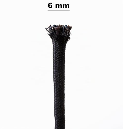 Cuerda de algodón macramé negro de 6 mm, el cordón resistente de 100 metros para tus tapices 7