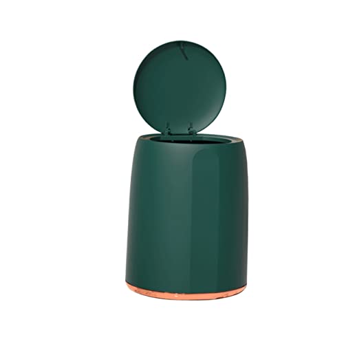 Basurero Mini Presión con Tapa de Doble Capa Verde