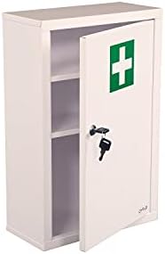 Oypla Wall Mounted Metal First Aid Medicine Medical Cabinet Locker