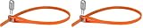 Hiplok Z LOK, Fascetta di sicurezza multiuso, Unisex, ORANGE, Circonferenza di chiusura 40 cm (Confezione da 2)