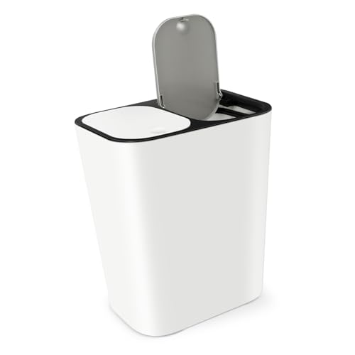 TOPBATHY Contenitore Per Rifiuti Cucina Doppio Bidone Spazzatura Scomparti Cestino Per Spazzatura Design Semplice Da Bidone