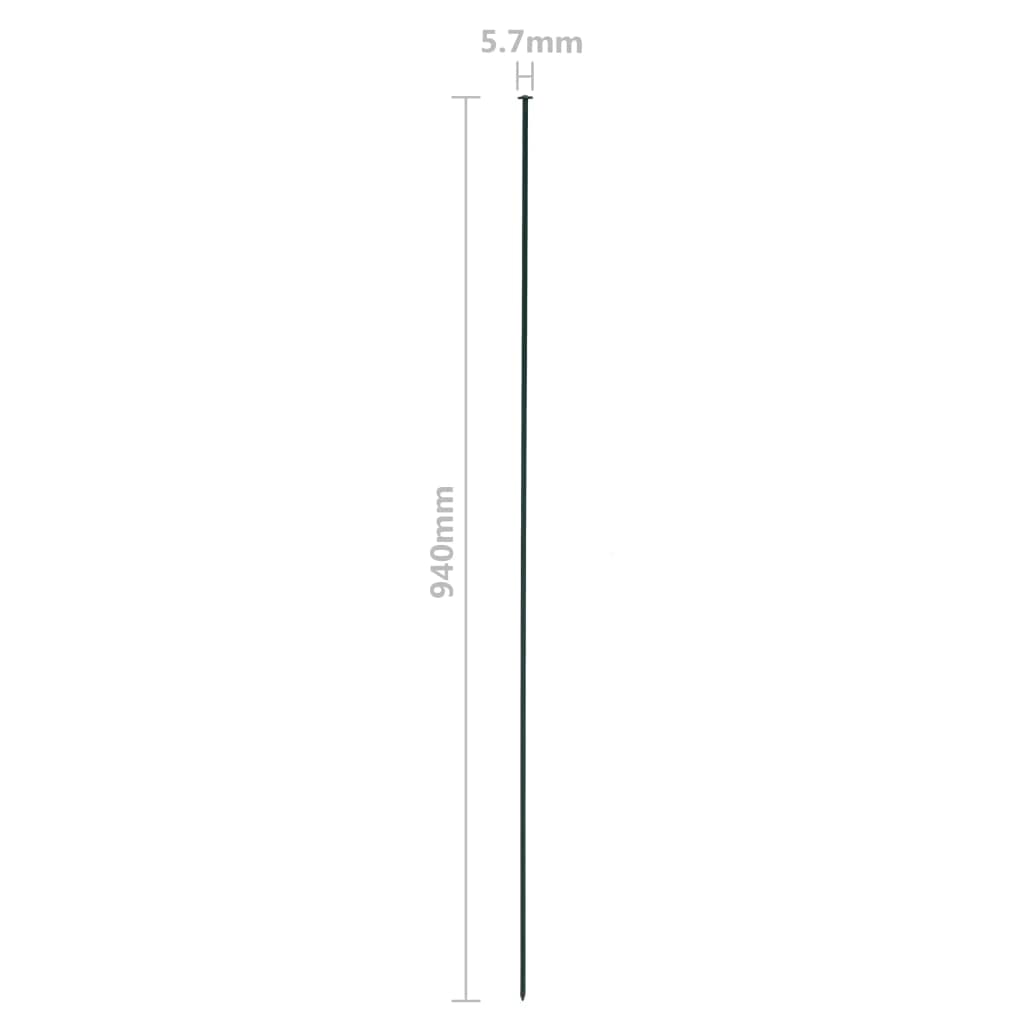 Recinzione Giardino ad Arco 5 Pannelli Acciaio 77,5x64 cm Verde