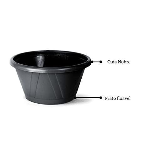 Vaso Cuia Nobre 00 Preto Com Prato - Nutriplan