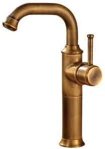 Grifo de latón antiguo B para lavabo de baño con agua fría y caliente