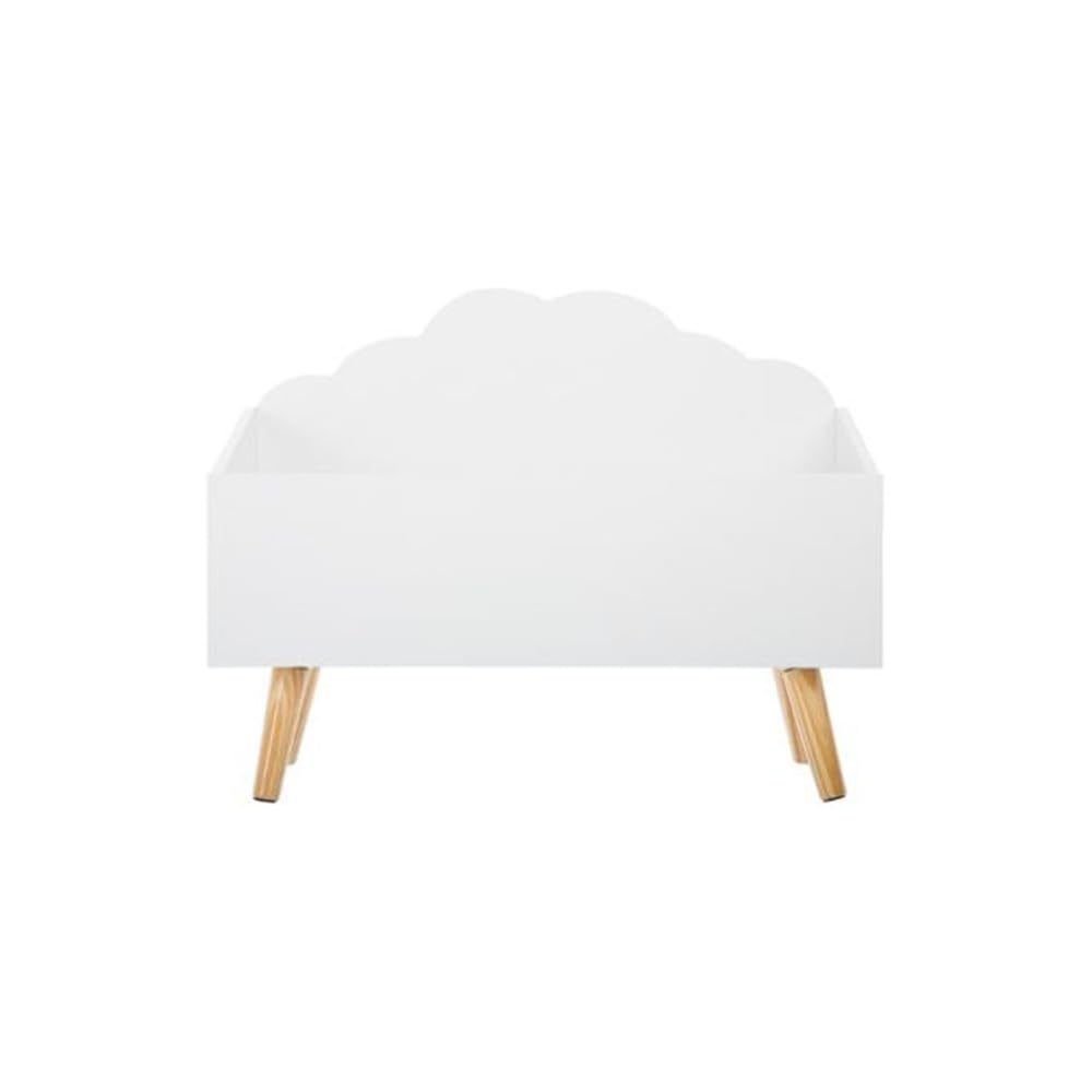 Scatola per giocattoli in legno per bambini nuvola bianca.