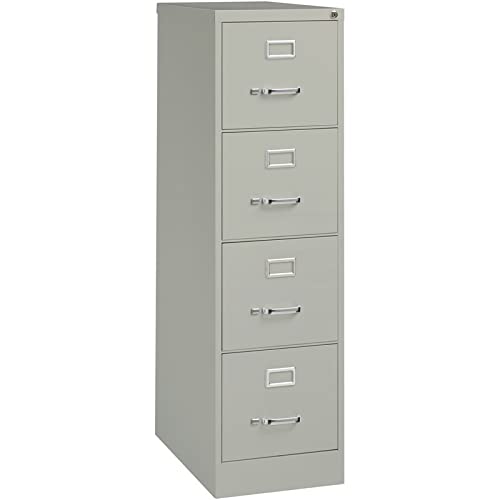 Pemberly Row 25" Deep 4 Drawer Letter File Cabinet In Gray, Fully Assembled #TOP4