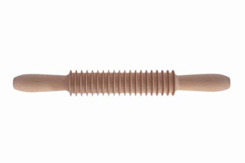 Tredoni Pasta Cutter Wooden Rolling Pin - Fettuccine Pasta Maker (Fettuccine - 7mm)