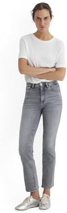 Mavi Damen Kendra Jeans, Grey Brushed Glam, 28/38