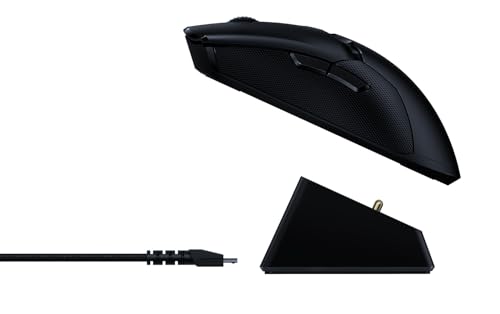 Razer Viper Ultimate com base de carregamento – Mouse ambidestro para jogos Esports alimentado por tecnologia sem fio HyperSpeed (Focus+ sensor óptico de 20K, leve 74 g, croma RGB) preto glide