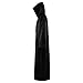 Piwixotu Mens Hooded Cloak Knight Tunic Cape Halloween Hoodies Robe Costume (Black, 2X/3X)