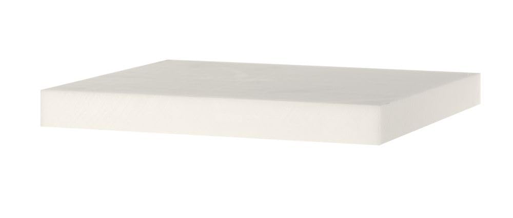 HENDI Blocco da macellaio in HDPE, senza supporto, tagliere, blocco da taglio, blocco da cucina massiccio per il taglio di carne, formaggio, pesce, 500x400x(H)50mm, polietilene ad alta densità, bianco