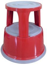 Q-Connect Rollhocker aus Kunststoff - Gewicht 2,9 kg, rot
