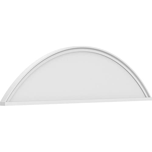 62"W x 16-1/2"H x 2"P Segment Arch Smooth Architectural Grade PVC Pediment