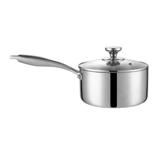 Cacerola con tapa de acero inoxidable y mango de 16 cm para cocina casera 2