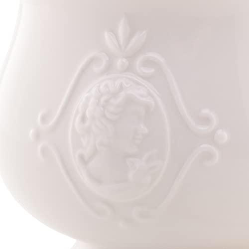 Açucareiro de Porcelana Super White com Colher Queen10cm x 10,5cm - Lyor