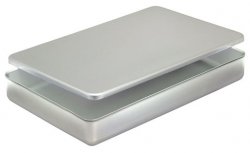Samuel GrovesAluminium Baking Pan with Lid 267x206x32mm | Made in England | Bakeware, Baking Tray & Lid, Professional Bakeware, Commercial-Grade Tray with Cover for Bread, Pastries, Roasting,