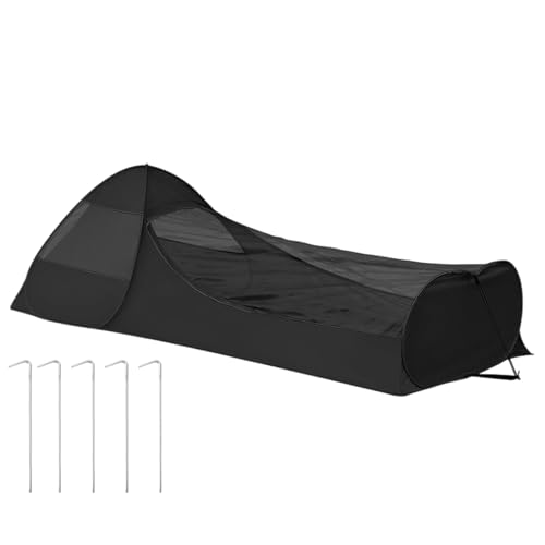 Cama individual plegable – Protección instantánea contra insectos en cualquier lugar | Cremallera doble portátil de malla más fina transpirable | Ideal para campistas, excursionistas, viajeros