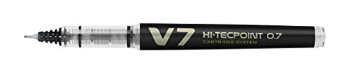 Pilot V7 Hi-Tecpoint Refillable Pen - Black (Pack of 10) Medium 108100101 - image 1