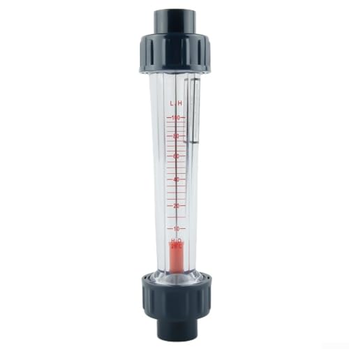 LZS-15 Plastic Tube Water Flowmeter 1/2 Inch DN15 Rotameter, for Industrial Liquid Measurement 10-100L Range 0-60C Operating Temperature
