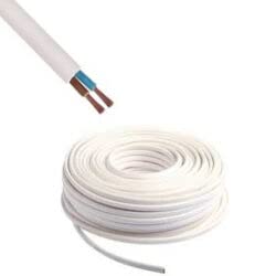 Câble HO5VVF 2x1mm² blanc souple 50m pour remplacer un fil électrique de lampe