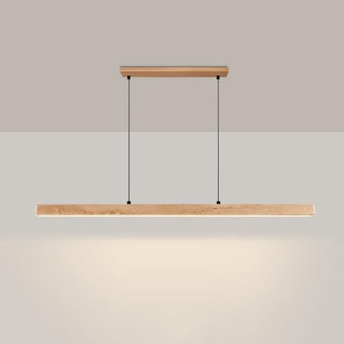 Lampe à suspension linéaire en pierre de marbre luxe v-intage