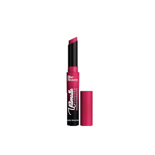 Image of Blue Heaven Ultimatte NonTransfer lipstick for women|Enriched with Shea Butter & Vitamin E| Matte Finish, Smudge Proof & Waterproof Long Lasting Lipstick Upto 12Hrs| 2.2g | 08 Pink