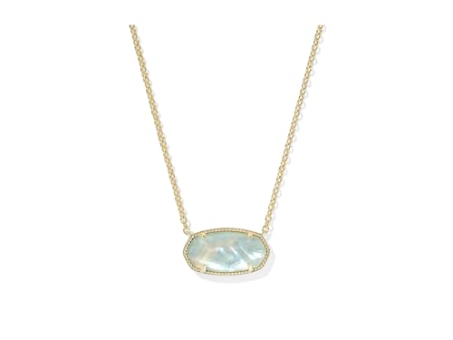 Kendra Scott Womens Elisa Statement Pendant Necklace Gold Light Blue Illusion One Size One Size
