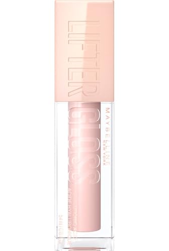 Maybelline Lifter Lip Gloss, Hydrating Gloss with Hyaluronic Acid, 002 Ice (Light Pink), Creates Fuller-Looking, Shiny, Moisturised and Plumped Lips. Non-sticky - Image 3
