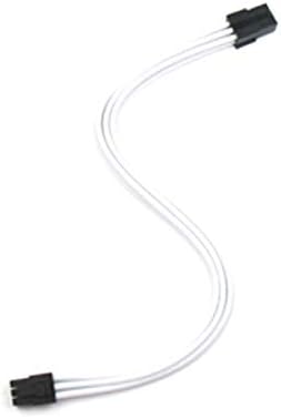 Shakmods WHITE 6 Pin PCIE Graphics Card GPU Power Supply PSU Extension Cable 16awg 30cm