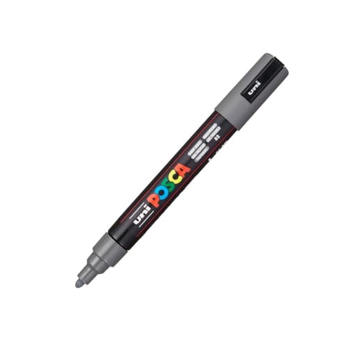 Posca - PC5M deep grey marker tapered tip