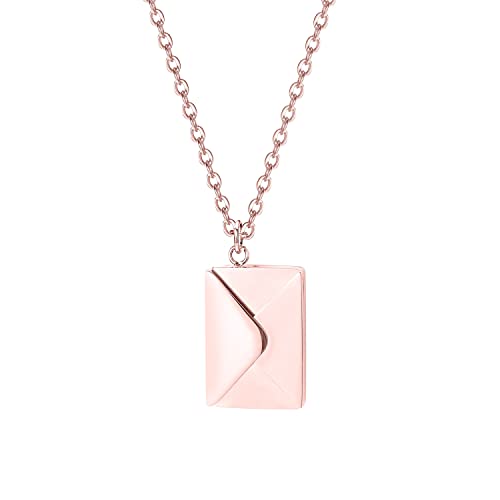 Image of Yellow Chimes Pendant for Women and Girls Rose Gold Pendant Necklace For Women | Staineless Steel Love Heart Pendant Chain | Birthday Anniversary Valentine Gift for Wife Girls Women