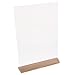 VILLCASE Table Card Reception Label Display Sign Holder Menu Holder for Table Wood Picture Frame Table Top Display Stand Acrylic Label Stand Desktop Wooden A4 Menu Shelf