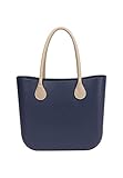 Borsa shopper con due manici e chiusura zip