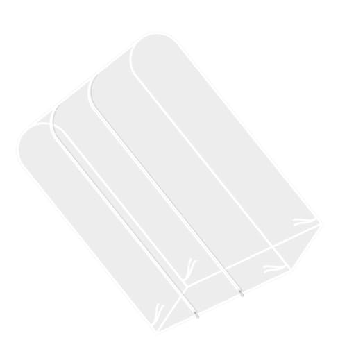 Happyyami Clear Garment Rack Cover with Zipper Clothing for Wardrobe Storage Heavy Duty Transparent Clothes Cover for Home Hotel Guesthouse Use