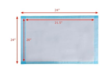 Image of Dog Pee pad, Puppy Training Pads for Small to Large Dogs 24 inchx24 inch, Leak Proof and Super Absorbent Disposable Pads for Dogs, Cats and Rabbits. 40 pet Potty Pads.