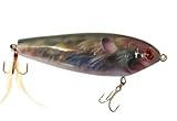 5' Wood Boog Top Water Fishing Lure Topwater Bass Duck Lure Bomber Wooden Plopper Twirling Floating Lures (Rat - Silent)
