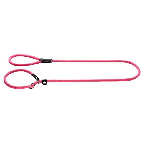 HUNTER Freestyle Retrieverleine, Tau, mit integrierter Halsung, robust, wetterfest, 1,0/170 cm, neonpink