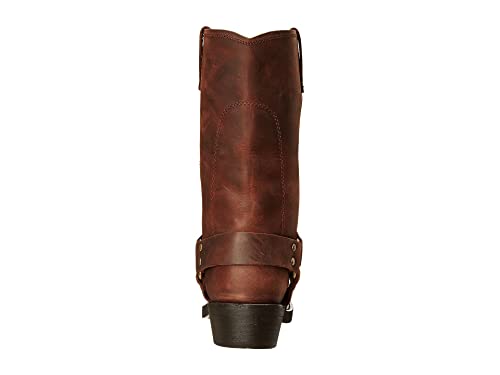 Image of Dingo Mens Dean Harness Square Toe Pull On Motorcycle Casual Boots Mid Calf