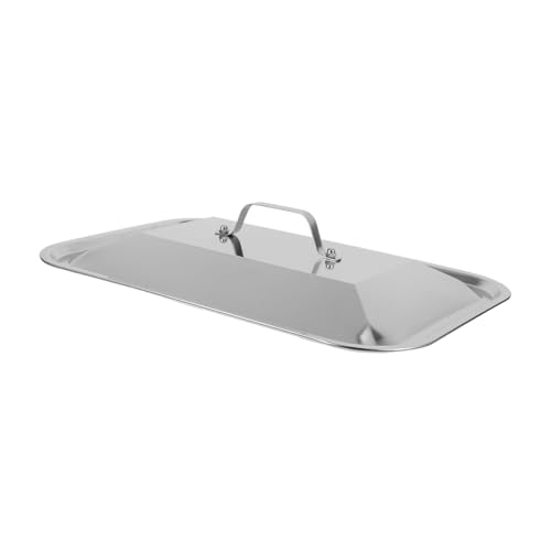 VALICLUD Tapa Para Bandeja De Horno Profunda Con Asa, De Acero Inoxidable, Rectangular, Para Asar Al Aire O Hacer Picnics.