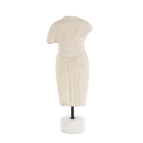 Escultura Decorativa de Papel Maché Crema 14.1 in miniatura 4