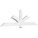 Ekena Millwork GBP072X21X0204RED00 Redmond Architectural Grade PVC Gable Brackets 72"W x 21"H x 2"D x 4"F, 7/12 Pitch
