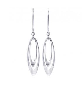 Boucles d'oreilles Or Blanc KAMA pour illuminer vos tenues de bureau et de soirée