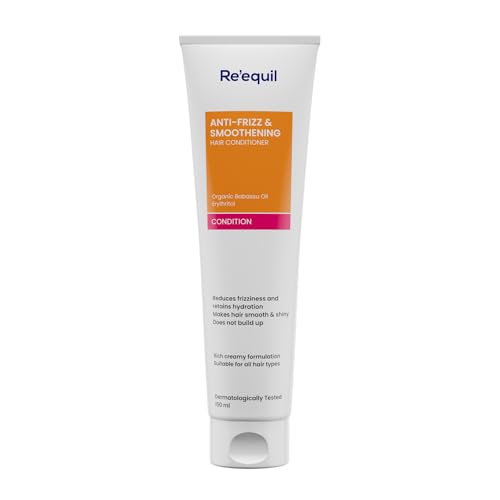 RE' EQUIL Anti Frizz Smoothening Aloe Vera Conditioner With Babassu Oil Tames Frizz Hydrates Dry Hair Protein Silicone Free All Hair Types 150 ml,1 Count