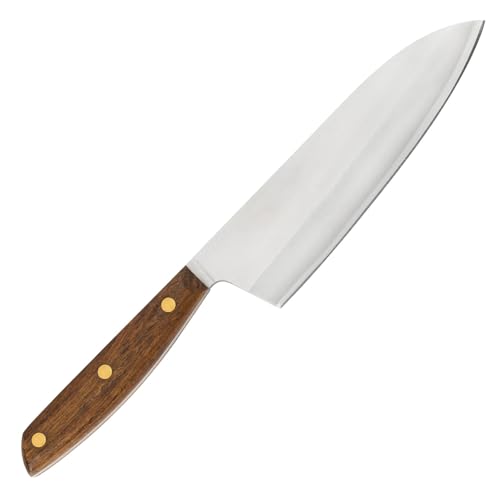 Arcos Serie Nordika - Cuchillo Deba - Acero Inoxidable NITRUM - Hoja de 170 mm - Mango de Madera Ovengkol 100% natural de bosques certificados FSC® - Embalaje 100% reciclado