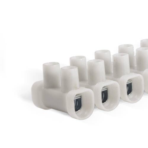 Regleta De Conexión 16 Mm Blanco – Clema Para Cable Eléctrico – Conexión Segura – Uso Doméstico Y Profesional – Instalaciones De Baja Tensión