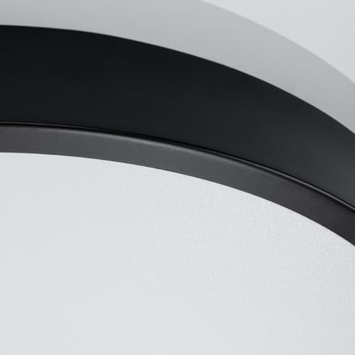 Plafonnier LED 3000K Sollux Onyx noir 40cm à éclairage diffus homogène