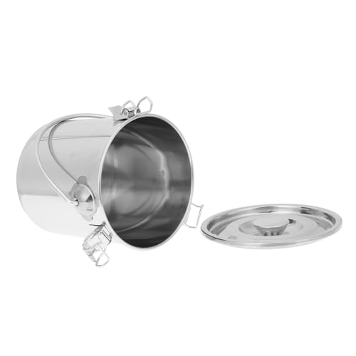 Seau Hermétique Acier Inoxydable anti Humidité Rangement Étanche 16cm