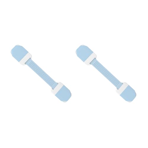 チャイルドロック 引き出し 棚 食器棚 ベビーガード ドアストッパー 怪我 事故防止 戸棚 引き出しロック 赤ちゃん 子供 2本セット (ブルー×ホワイト)