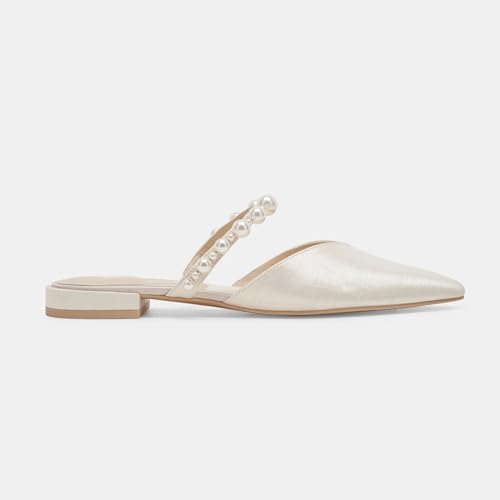 Image of Mesh Mules for Women Comfy Raffia Woven Strap Closed Pointed Toe Mule Flats Casual Slip on Dress Slides Flats