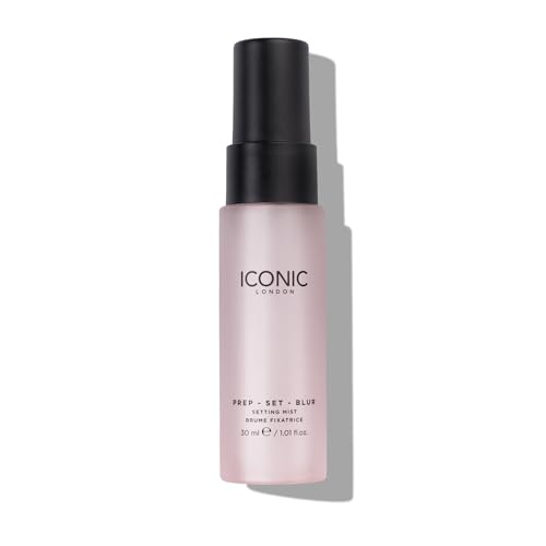 ICONIC LONDON Prep Set Blur Setting Spray | Makeup Fixing Spray, Blurs Imperfections and Gives Skin a Radiant Glow, Vegan Makeup, 30 mL / 1 Fl Oz.